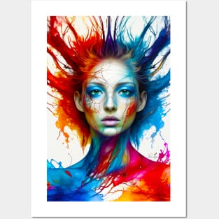 Woman in Vibrant Colors #1 Posters and Art